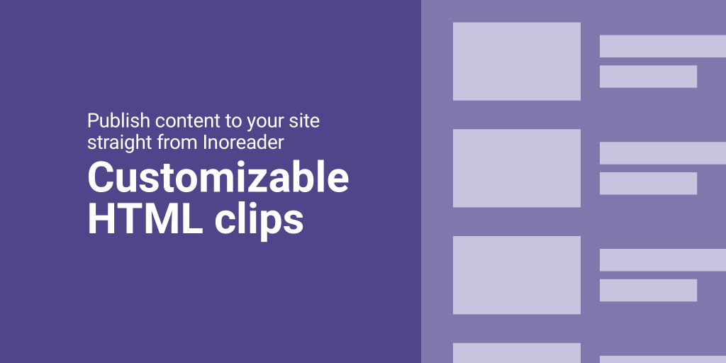 Customizable HTML clips