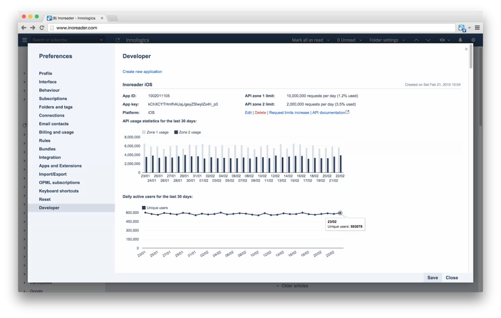 Introducing the new Inoreader developer portal