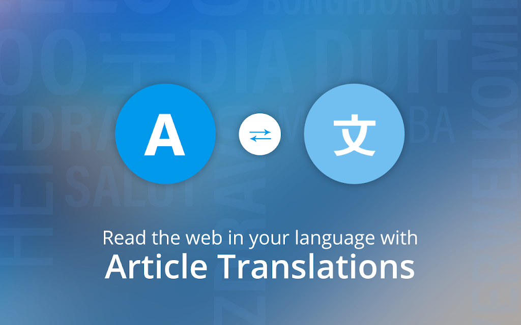 Read the web in your language with Article Translations