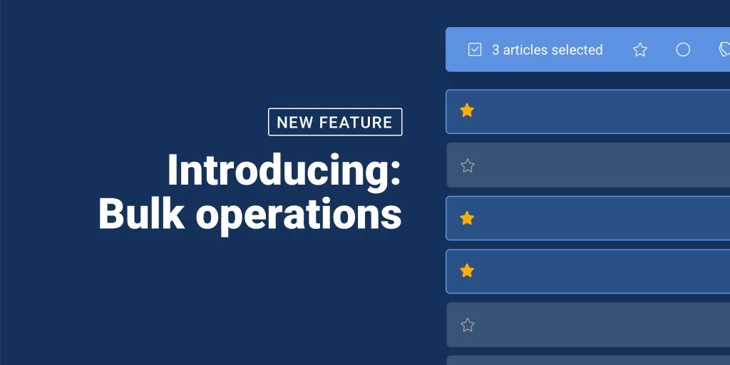 Introducing: Bulk operations