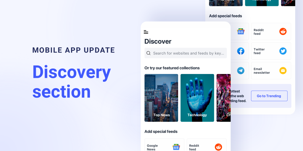 Mobile App Update: Discovery section