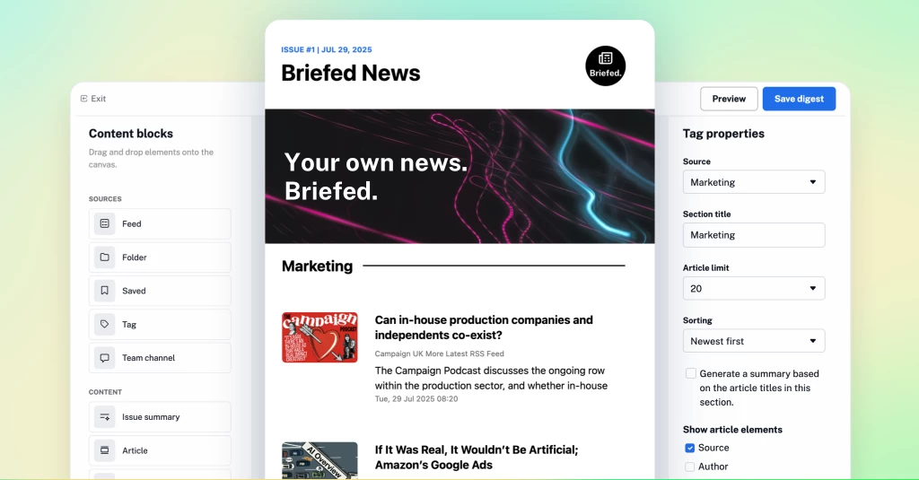 Redesigned email digests for more control and flexibility