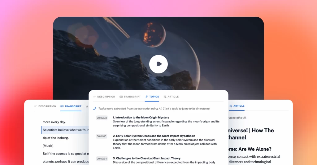 Podcast and YouTube video updates