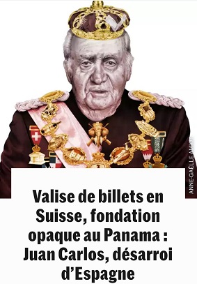 Publirreportaje de Le Monde – “Maleta de billetes en Suiza, fundación opaca en Panamá: Juan Carlos, angustia en España”. Autor: Anne Caelle Amiot. Fecha: 27 de Mayo de 2020. Fuente y propietario: LeMonde