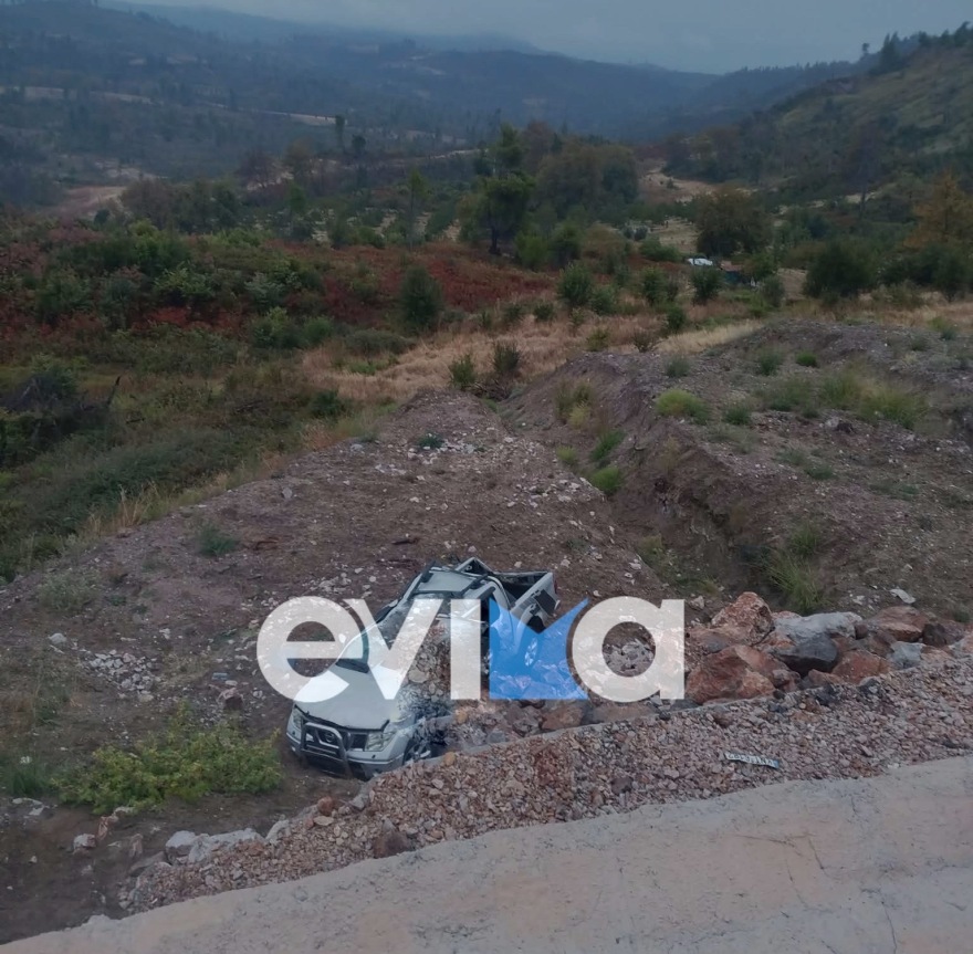 Αγροτικό έπεσε σε γκρεμό 15 μέτρων τα ξημερώματα στην Εύβοια, ένας τραυματίας