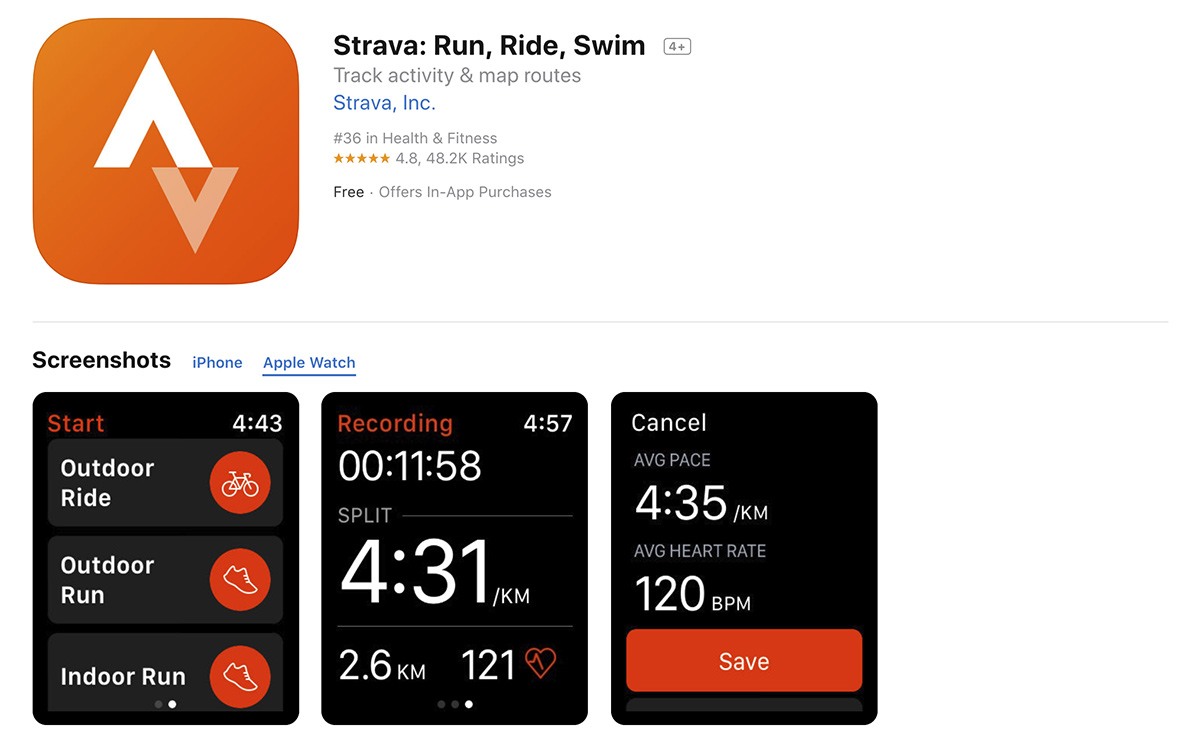 تطبيق Strava