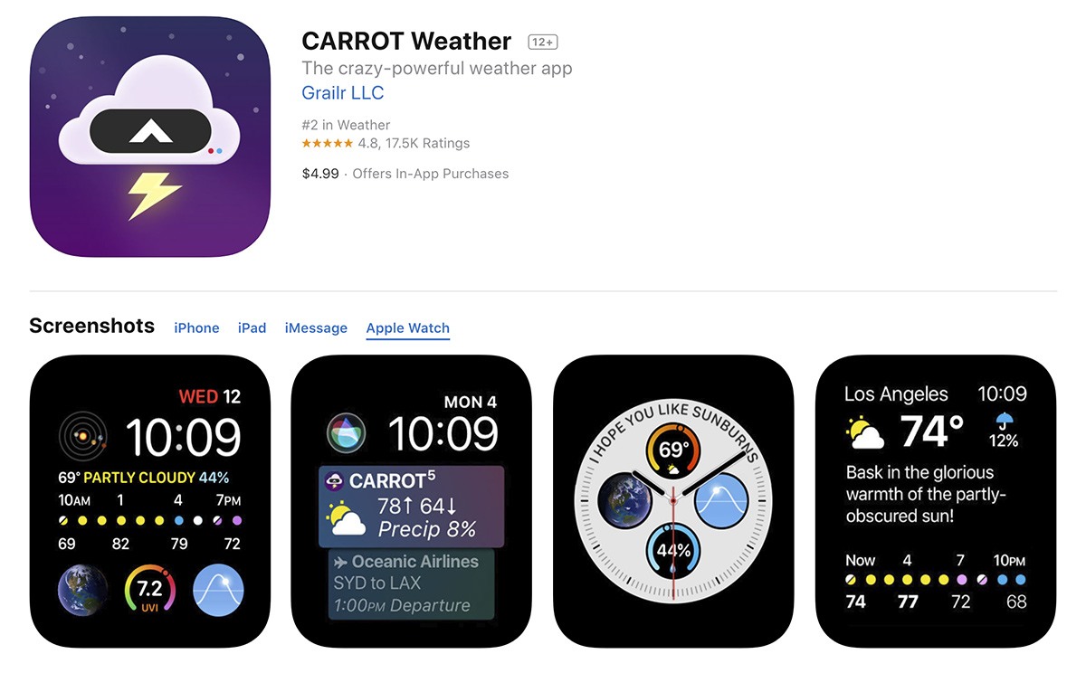 تطبيق Carrot Weather