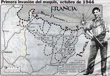 invasion republicana guerrillera del valle de aran en 1944 por los maquis