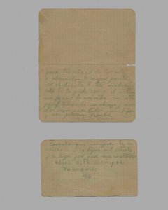 Carta de despedida de Antonio Baena González, guardia de asalto fusilado en Écija.