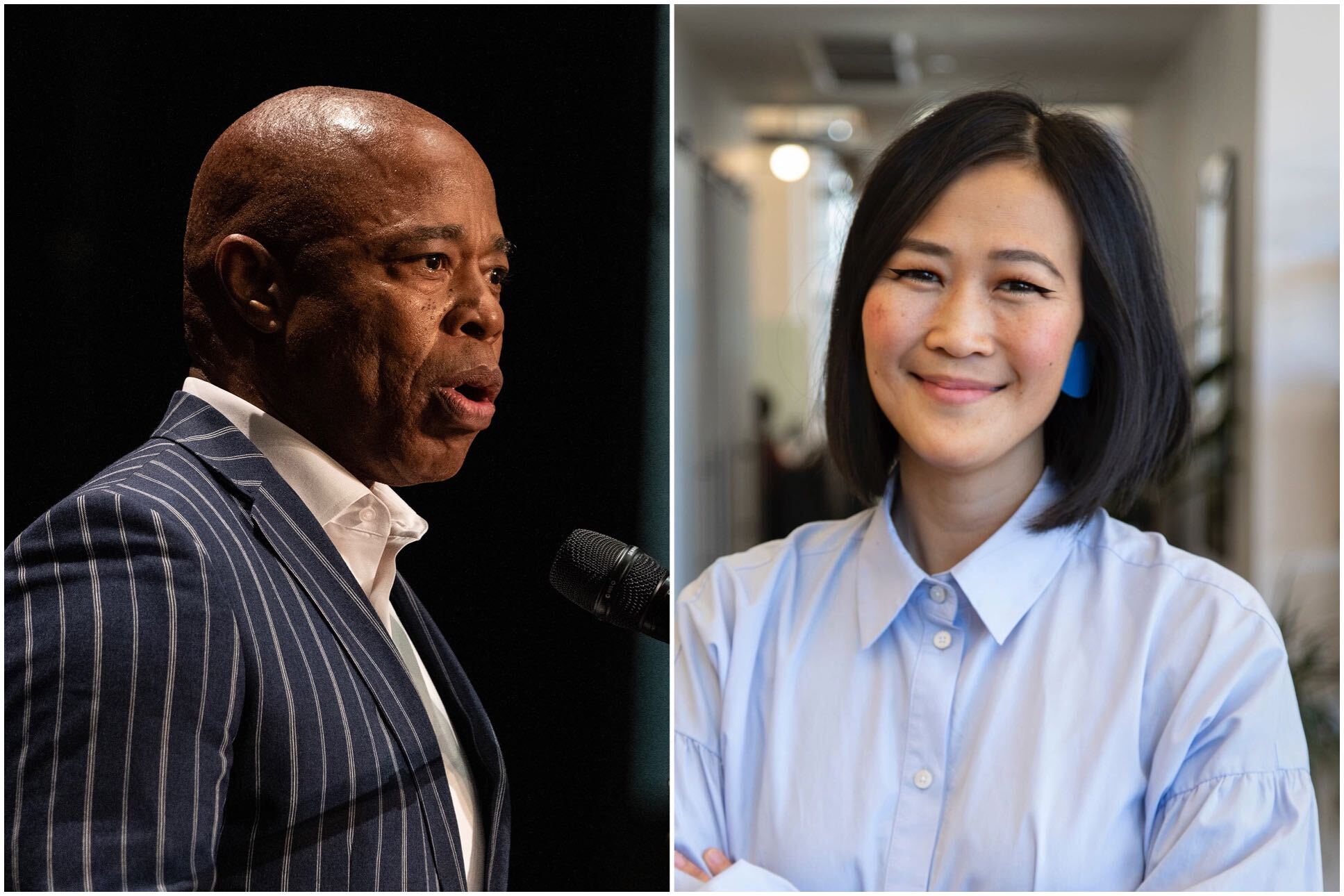 Mayor Eric Adams (left) will announce Ya-Ting Liu as NYC’s new public realms czar.