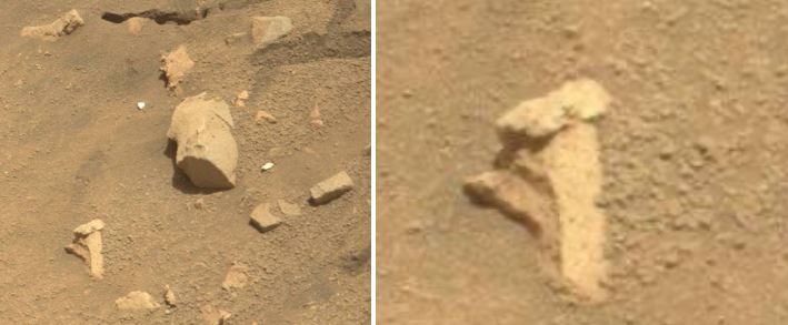 Objetos con forma de huesos en Marte