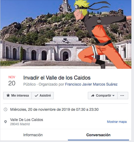 Evento para asaltar el Valle de los Caídos