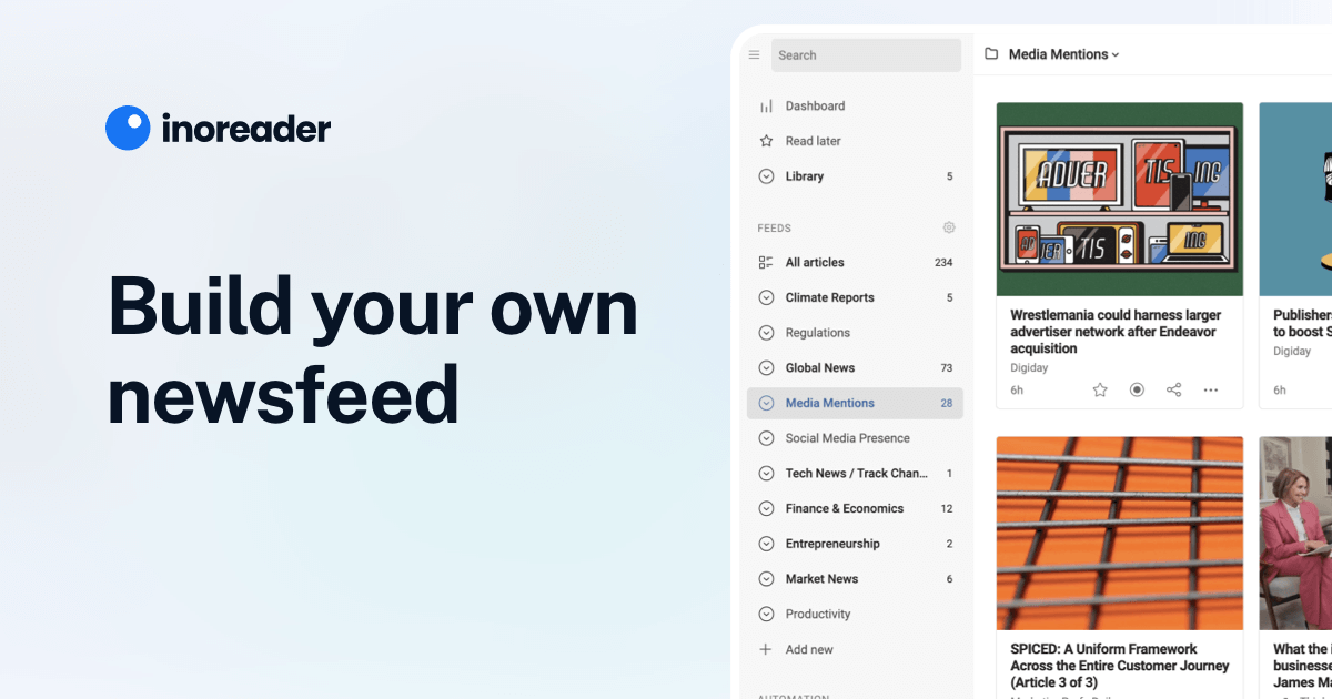 Inoreader – Build your own newsfeed