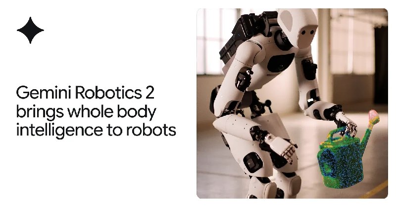 谷歌 DeepMind 發布 Gemini Robotics 2，實現機器人全身智能控制